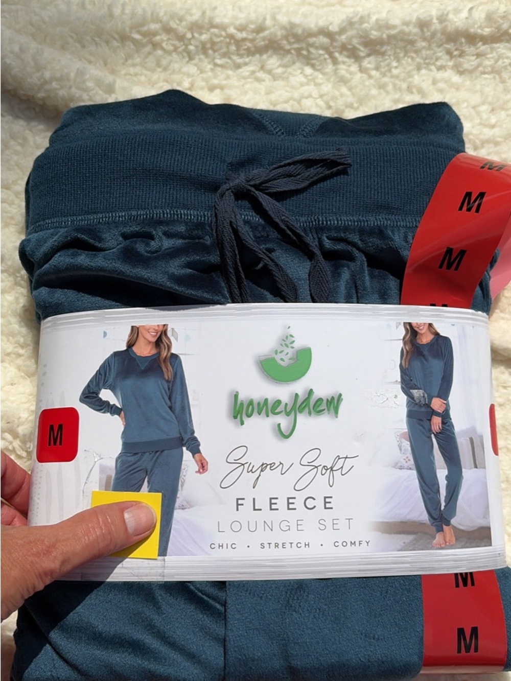 Hunter Teal Blue Fleece Lounge Set - Long Sleeve Top & Joggers